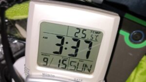 2024年9月15日 道の駅「すばしり」3:37の気温