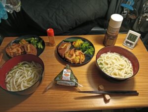 道の駅こすげ 夕飯はうどん