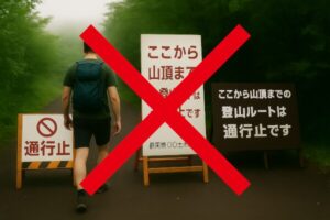 入山規制の山に入ってはいけない